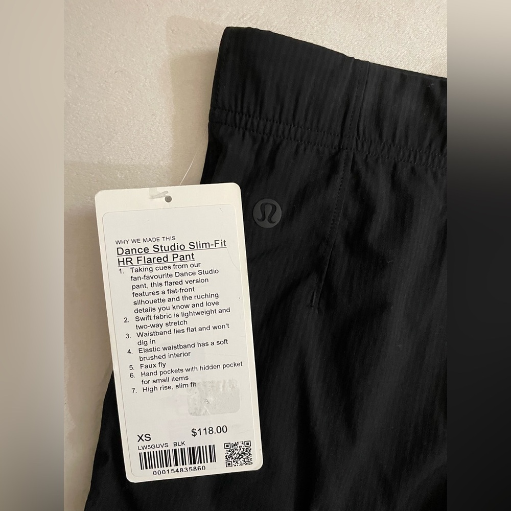 Lululemon NWT Dance Studio Slim Fit High Rise Flared Pants Black Size XS - Picture 8 of 9